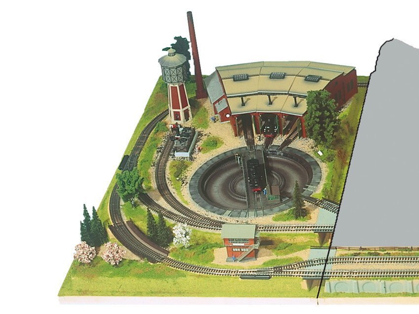 Left Extension Layout “Turntable”, HO, NOCH 81950