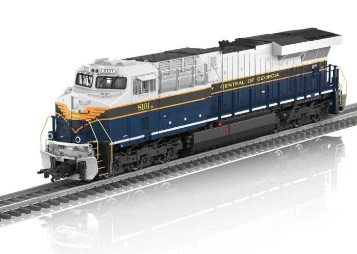 GE ES44AC - Smoke, Sound and DCC -- Norfolk Southern 8101 (Central of Georgia Heritage, blue, gray, orange, bla, HO, Trix 25443