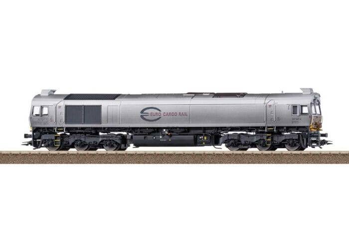 Class 77 EMD JT42CWRM Diesel - Sound and DCC -- Euro Cargo Rail 247 047-4 (Era VI 2018, silver, gray, blue, red), HO, Trix 22996