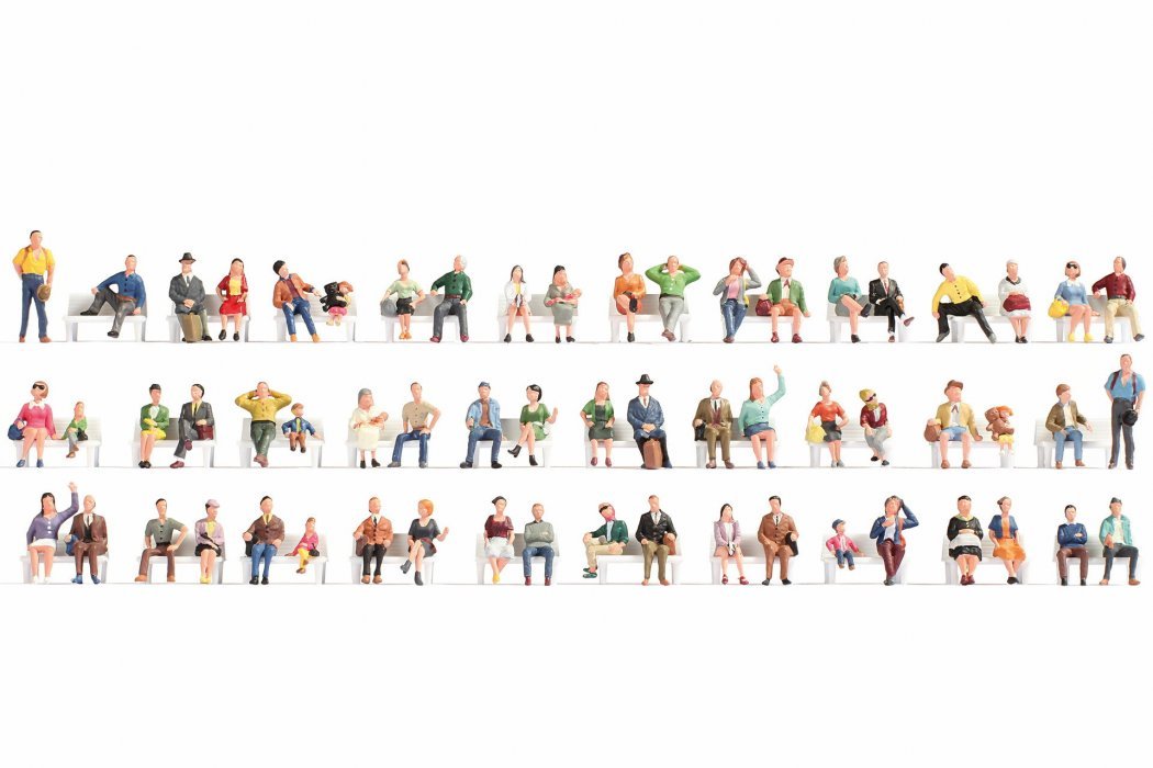 Mega Economy Figures Set “Sitting People”, TT, NOCH 46071