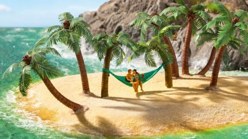 micro-motion Palms with Hammock, HO, NOCH 21772