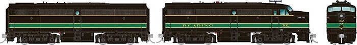 Alco FA1-FB1 Set - LokSound and DCC -- Reading 302, 302B (black, green), HO, Rapido Trains Inc 37539