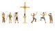 Mountain Hikers with Cross, N, NOCH 36874