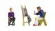 Painter with Model and Easel, HO, NOCH 10415