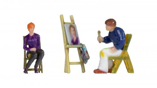Painter with Model and Easel, HO, NOCH 10415