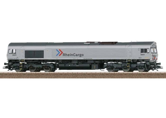 Class 66 EMD JT42CWR Diesel - Sound and DCC -- RheinCargo (Era VI 2022, gray, black, blue, red), HO, Trix 25301