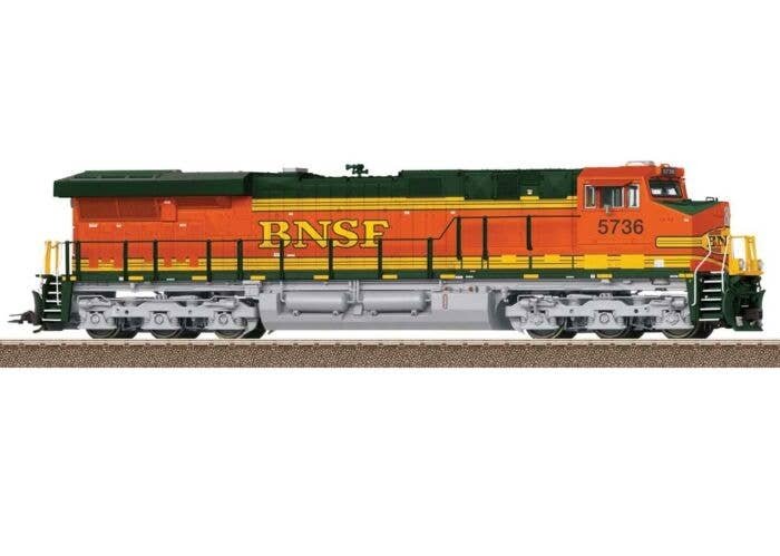 GE ES44AC - Sound, Smoke and DCC -- BNSF Railway 5736 (orange, black, yellow), HO, Trix 25447