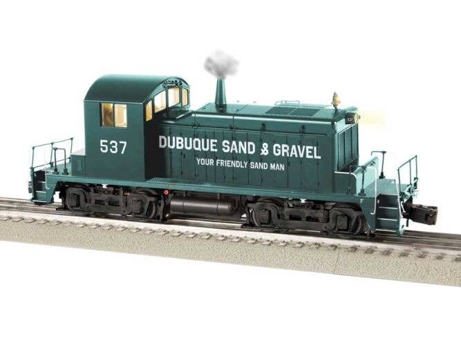 EMD SW1 - 3-Rail w/Legacy Sound, Control & Smoke -- Dubuque Sand & Gravel 537 (green, white), O, Lionel 2533340