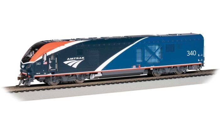 Siemens ALC-42 Charger - WowSound(R) and DCC -- Amtrak 340 (Phase VII blue, red, white), HO, Bachmann Industries 68306
