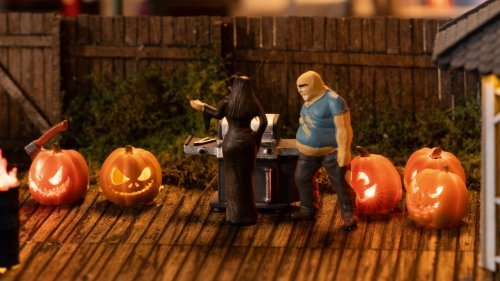 Pumpkins, illuminated, HO, NOCH 51210