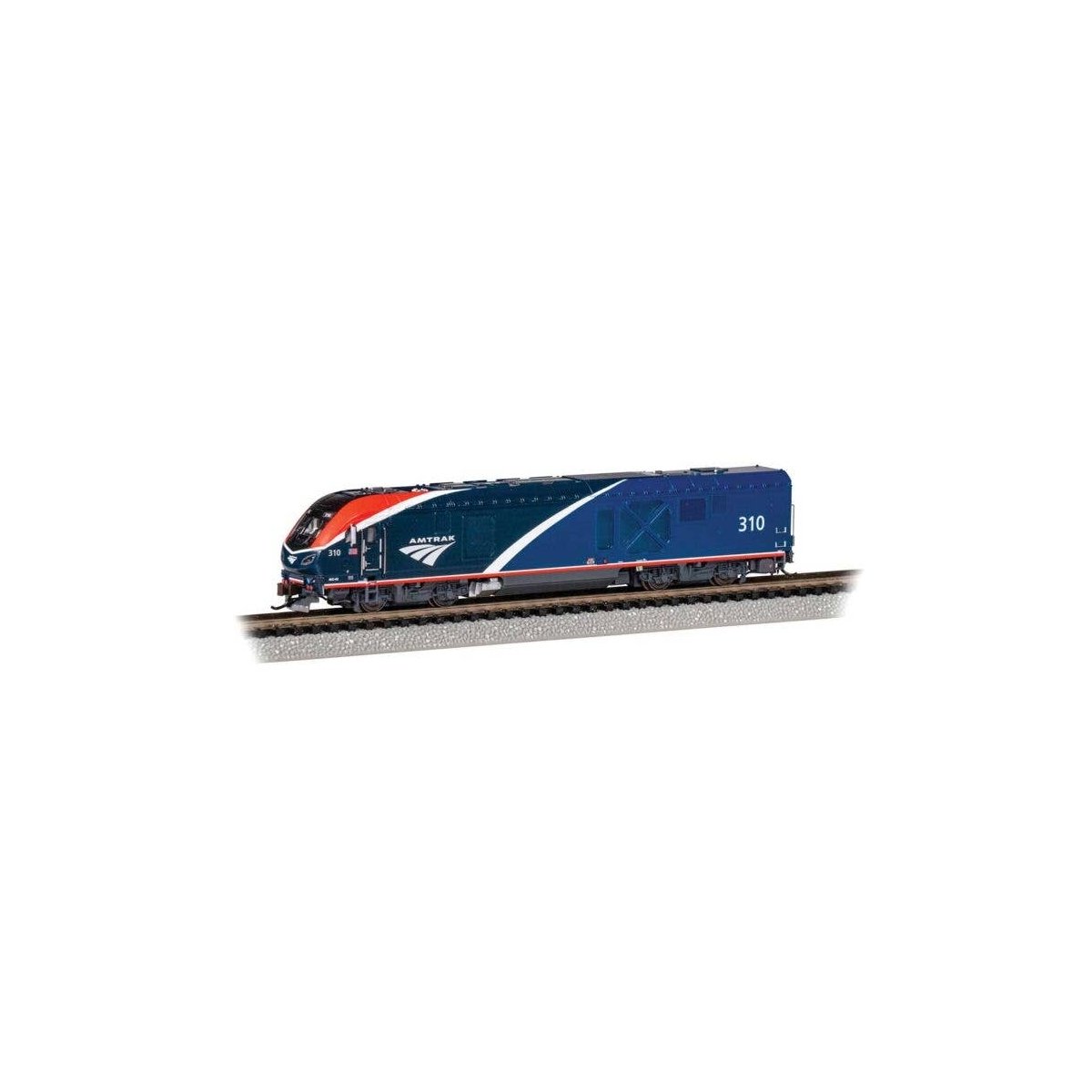 Siemens ALC-42 Charger - Econami(TM) Sound and DCC -- Amtrak 310 (Phase VII, blue, red, white), N, Bachmann Industries 68354