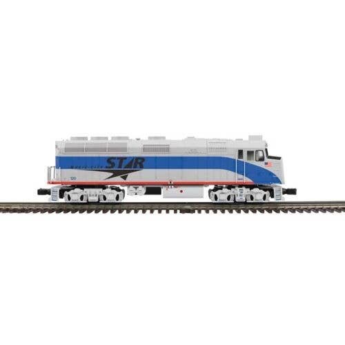 EMD F40PH - 3-Rail - Proto-Sound 3.0 and DCS - Premier -- Nashville Music City Star 122 (silver, blue, red), O, Atlas O 30138286