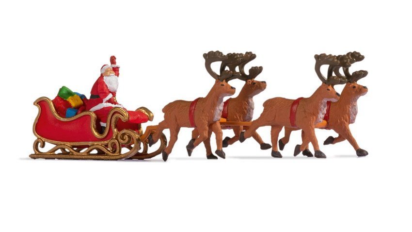 Santa Claus with Sleigh, HO, NOCH 15924