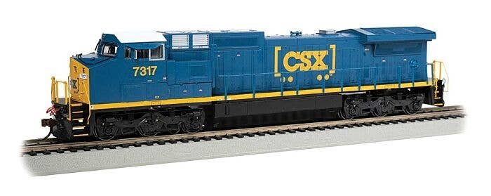 GE Dash 8-40CW - Sound and DCC -- CSX 7317 (blue, yellow, white, Boxcar Logo), HO, Bachmann Industries 68512