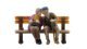 Seniors on Bench, HO, NOCH 10435