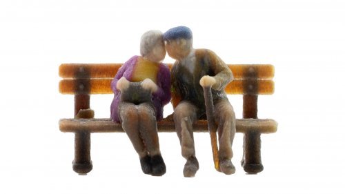 Seniors on Bench, HO, NOCH 10435