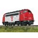 NOHAB Class MY Diesel - Sound and DCC -- Danish State Railways DSB 1105 (Era V 1990s,white, red, black), HO, Trix 22788