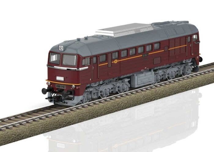 Class 120 Diesel - Sound and DCC -- German State Railroad DR 120 052 (Era IV 1976, maroon, gray), HO, Trix 25200