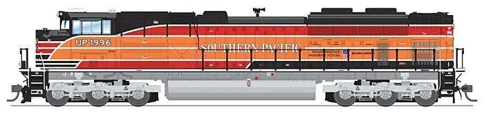 EMD SD70ACe - Sound, DCC and Smoke - Paragon4(TM) -- Union Pacific 1996 (Southern Pacific Heritage orange, red, black), HO, Broa
