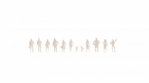 Standing People, white, Architecture Line 1:100, All Scales, NOCH 16002