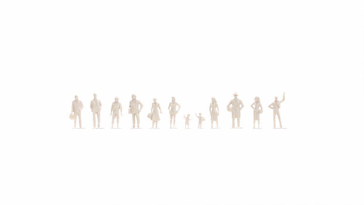 Standing People, white, Architecture Line 1:100, All Scales, NOCH 16002