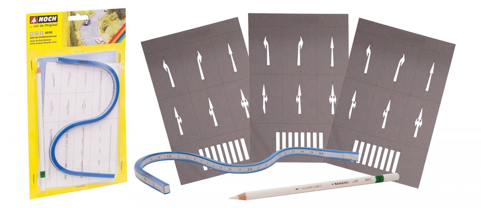 Starter Set Street Markings, All Scales, NOCH 60740