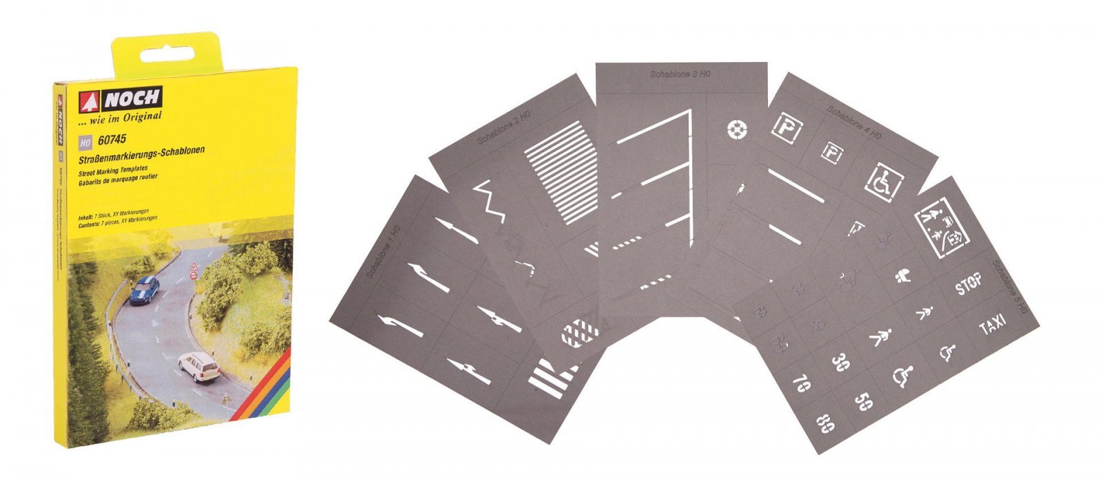 Street Marking Templates, HO, NOCH 60745