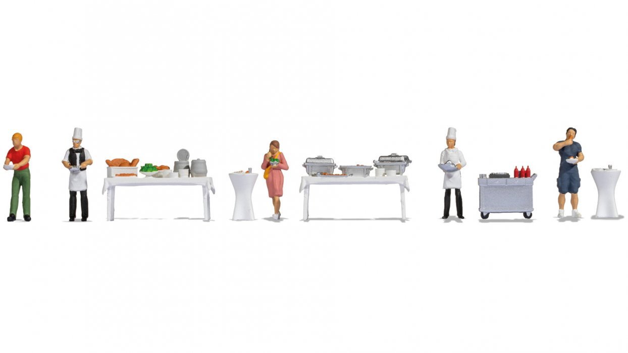 Themed Figures Set ‘Buffet‘, HO, NOCH 16276