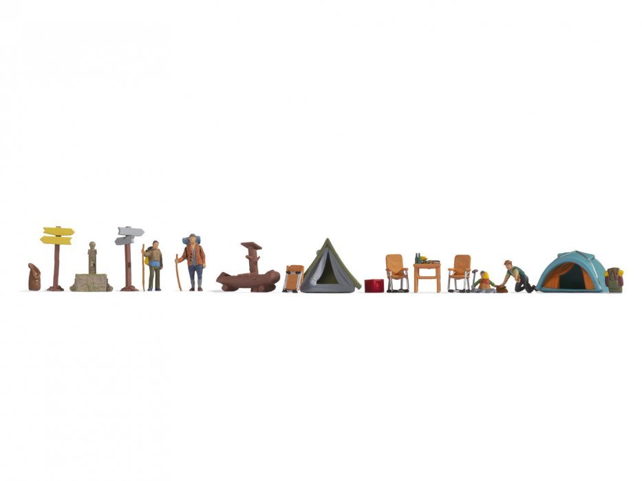 Themed Figures Set “Camping”, HO, NOCH 16201