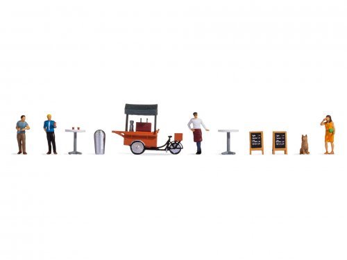 Themed Figures Set "Coffee Stall", HO, NOCH 16230
