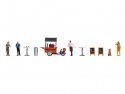 Themed Figures Set "Coffee Stall", HO, NOCH 16230