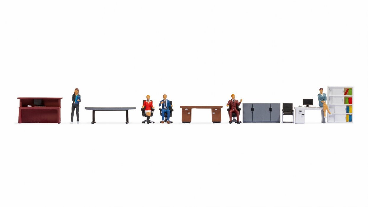 Themed Figures Set "Office", HO, NOCH 16251