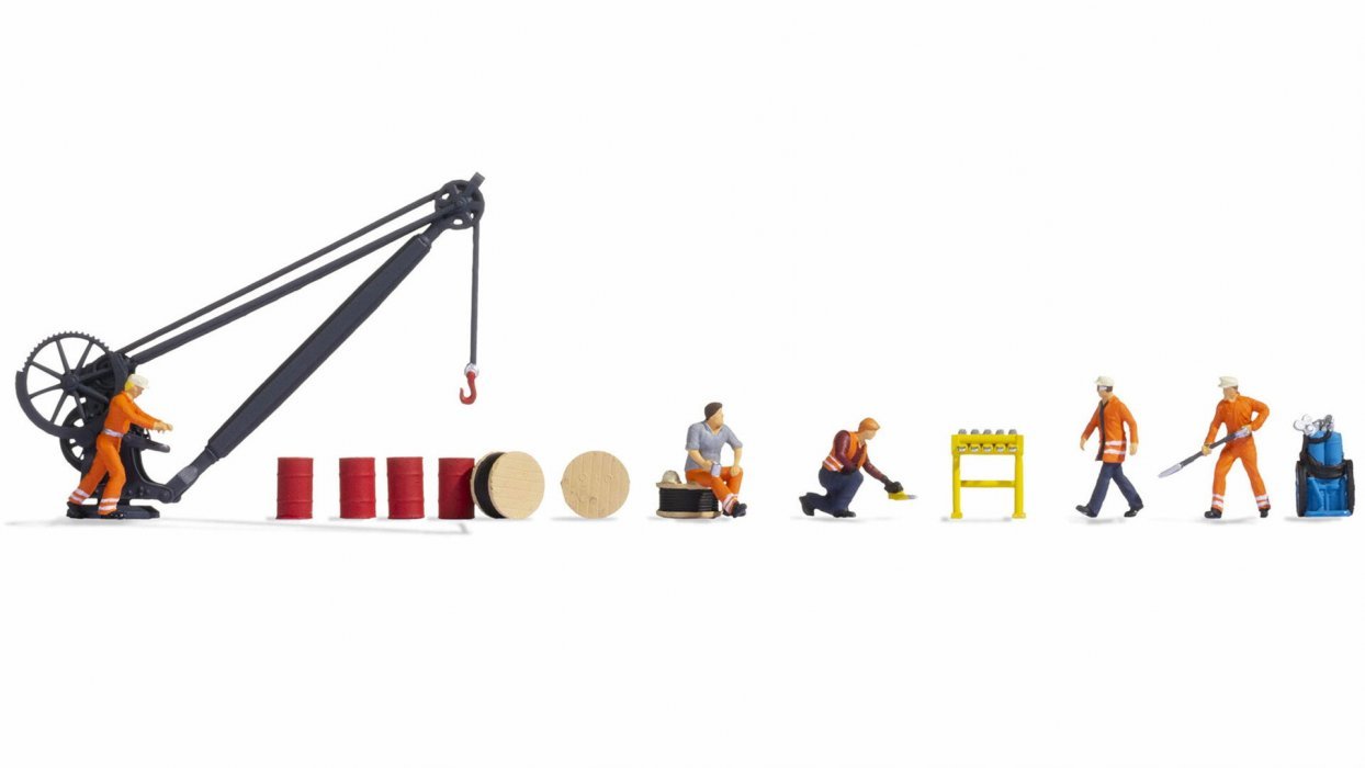 Themed Figures Set “Rail Depot”, HO, NOCH 16270