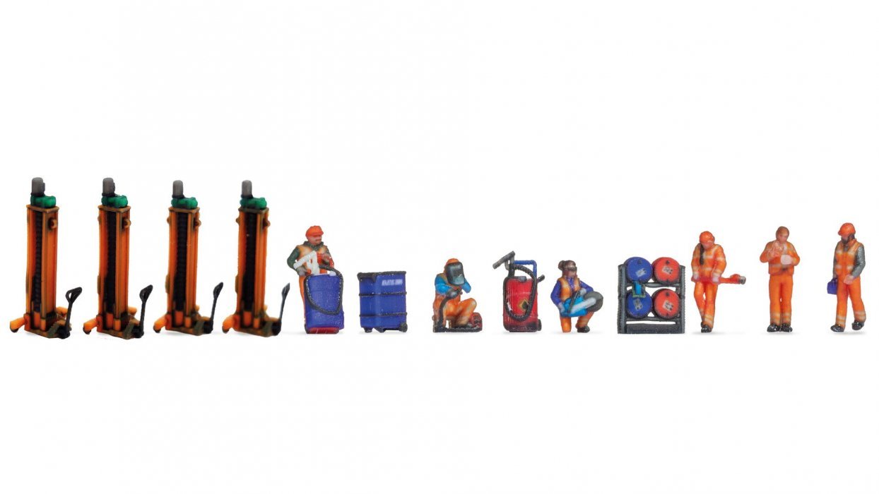 Themed Figures Set ‘Rail Depot’, N, NOCH 35900
