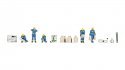 New Themed Figures Set ‘THW&nbsp;Flood Relief Operation’, HO, NOCH 16258