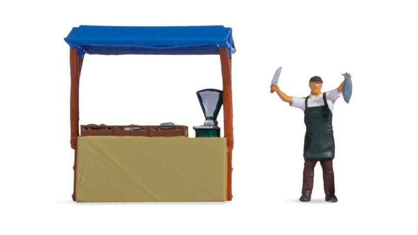 Tiny Scenes ‘Fish Stall’, HO, NOCH 16503