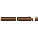 Alco FA1-FB1 Set - Standard DC -- Great Northern 442A, 442B (Pullman Green, Omaha Orange, yellow), HO, Rapido Trains Inc 37020