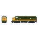 EMD F3 A-Unpowered B Set - Sound and DCC - Paragon4(TM) -- Canadian National 9003, 9004 (green, Dulux Gold), HO, Broadway Limite