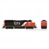 EMD GP40 - LokSound and DCC -- Canadian National 3103 (Ex-IC 2012, black, red, white, Website Noodle Logo), HO, Rapido Trains In