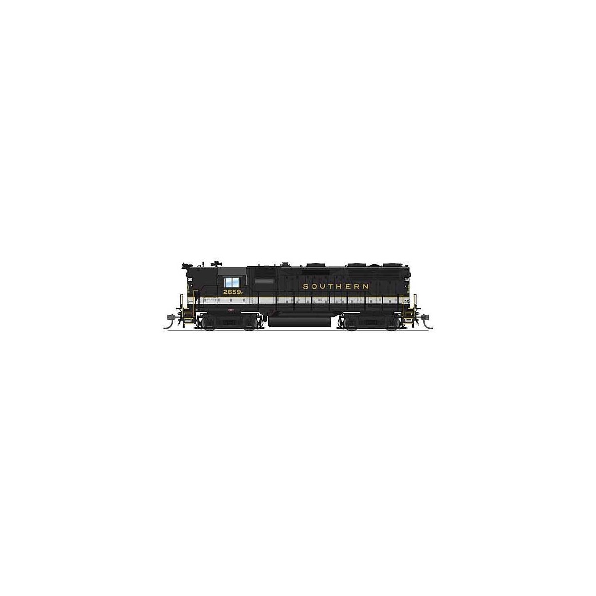 EMD GP35 High Nose - Sound and DCC - Paragon4(TM) -- Southern Railway 2659 (Tuxedo black, white), HO, Broadway Limited Imports 7