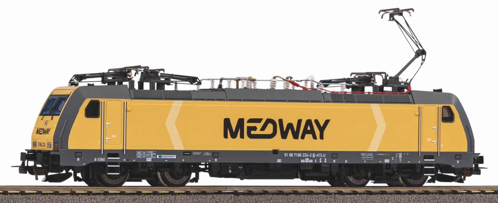 Sound Electric Locomotive BR 186 Medway VI AC Version, incl. PIKO Sound Decoder, HO, PIKO 21632