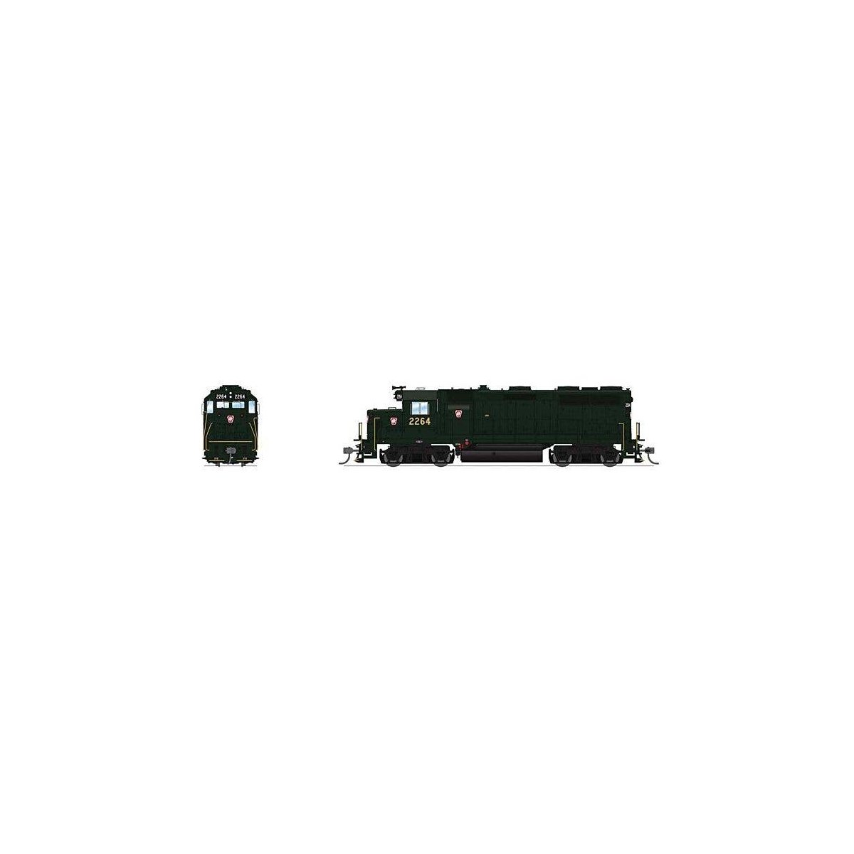 EMD GP35 Low Nose - Sound and DCC - Paragon4(TM) -- Pennsylvania Railroad 2264 (Brunswick Green, Red Keystone), HO, Broadway Lim