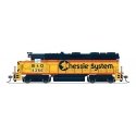 EMD GP35 Low Nose - Sound and DCC - Paragon4(TM) -- Chessie System B&O 4386 (Renumbered CSX, yellow, blue, vermillion), HO, Broa