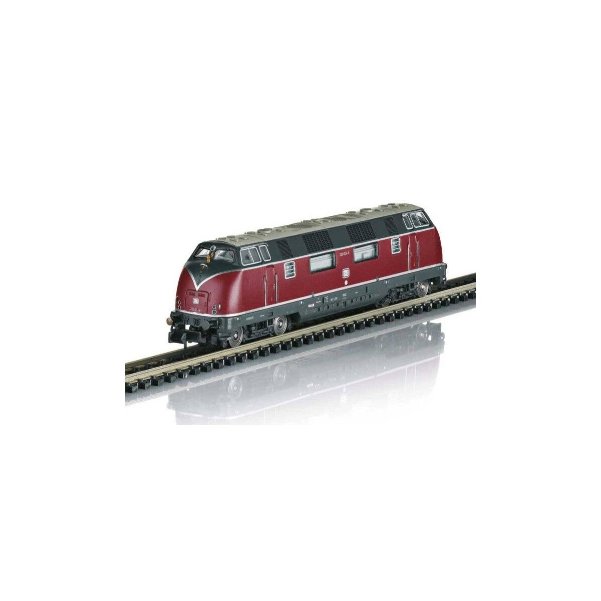 Class 220 V 200 Diesel - Sound and DCC -- German Federal Railroad DB 220 004-6 (Era IV 1970s, red, black), N, Trix 16226