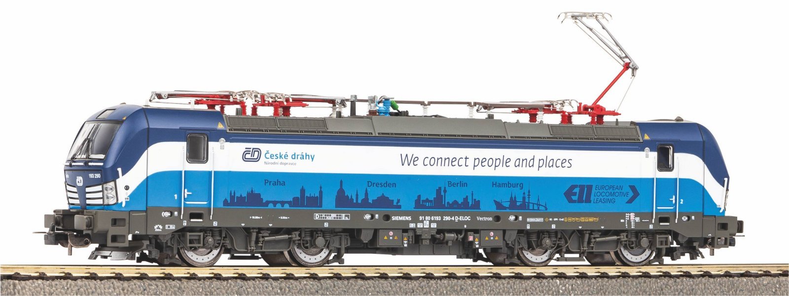 Electric Locomotive Vectron "Prag-Berlin-Hamburg" CD VI, HO, PIKO 21687