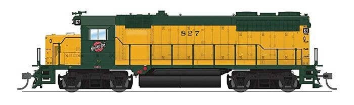 EMD GP35 Low Nose - Sound and DCC - Paragon4(TM) -- Chicago & North Western 827 (yellow, green), HO, Broadway Limited Imports 88