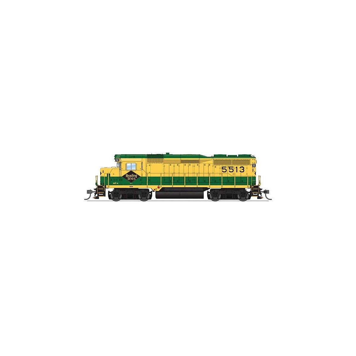 EMD GP30 - Sound and DCC - Paragon4(TM) -- Reading 5513 (yellow, green), HO, Broadway Limited Imports 9139