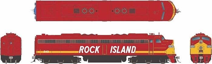 EMD E8A - Sound and DCC -- Rock Island 648 (red, yellow, white), HO, Rapido Trains Inc 28591