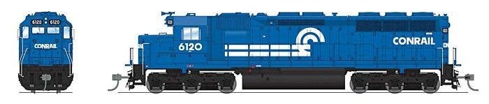 EMD SD45 Low-Nose - Sound & DCC - Paragon4(TM) -- Conrail 6143 (blue, white), HO, Broadway Limited Imports 7933