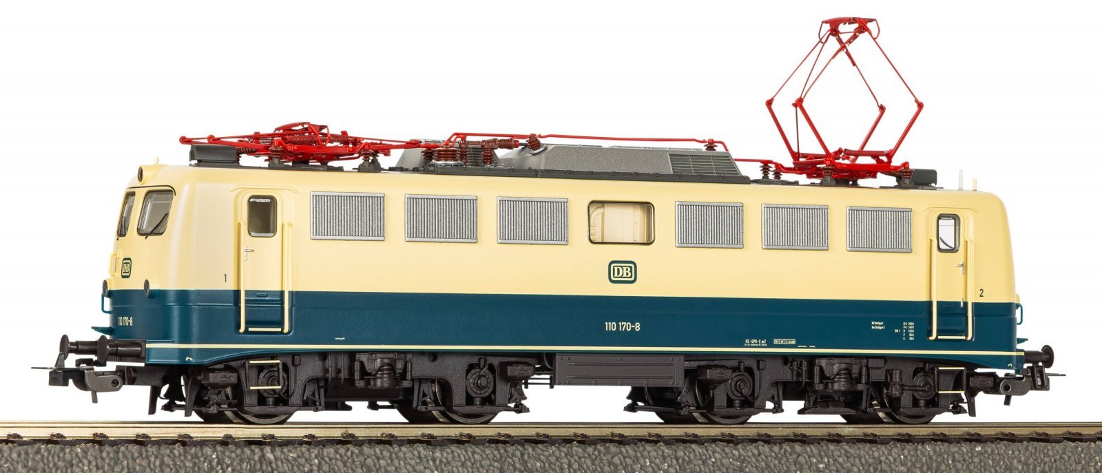 ~Electric Locomotive/Sound BR 110 blue/beige DB IV + PluX22 Dec., HO, PIKO 21775
